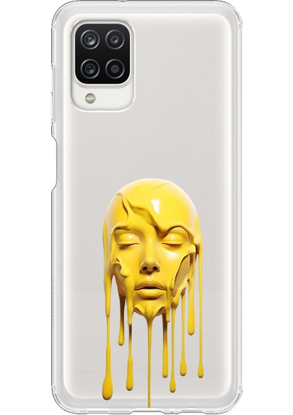 Samsung Galaxy A12 Uyumlu Şeffaf Kılıf Estetik Yüz 6 Tasarımlı