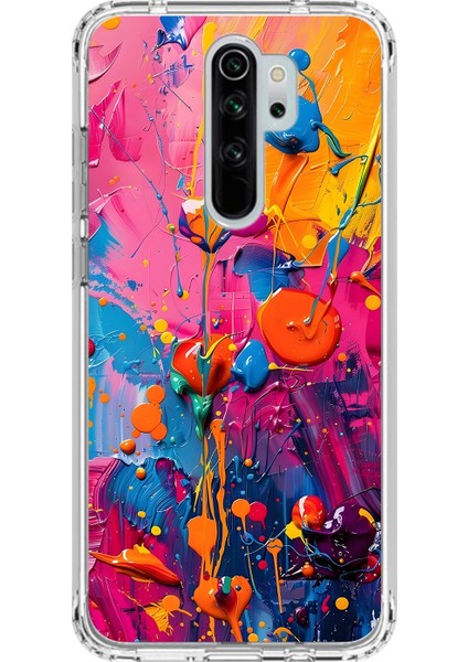 Xiaomi Redmi Note 8 Pro Uyumlu Şeffaf Kılıf Graffiti 3 Tasarımlı