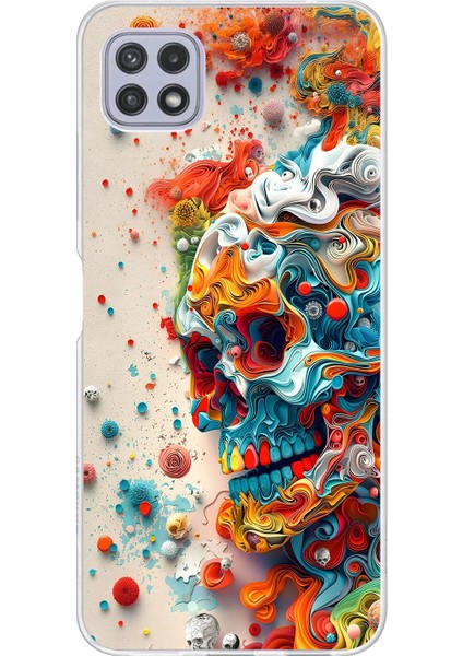 Samsung Galaxy A22 Uyumlu Şeffaf Kılıf Graffiti 5 Tasarımlı