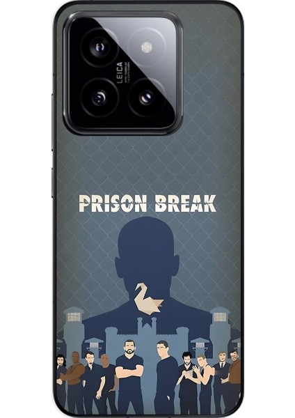 Xiaomi Mi 14 Pro Uyumlu Şeffaf Kılıf Prison Break Tasarımlı