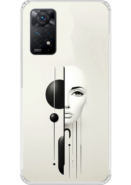 Xiaomi Redmi Note 11 Pro Uyumlu Şeffaf Kılıf Estetik Yüz 2 Tasarımlı
