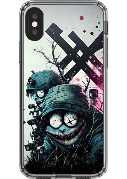 iPhone x Uyumlu Şeffaf Kılıf Aesthetic 6 Tasarımlı
