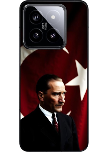Xiaomi Mi 14 Uyumlu Şeffaf Kılıf Atatürk 4 Tasarımlı