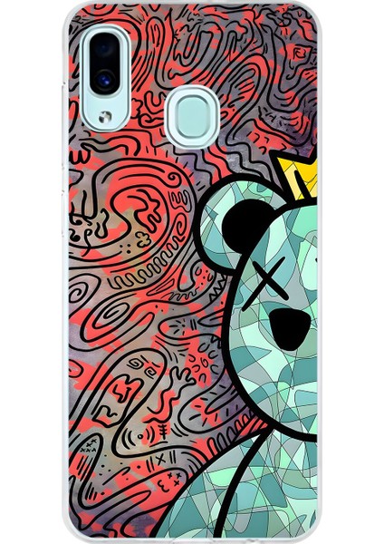 Samsung Galaxy A30 Uyumlu Şeffaf Kılıf Graffiti 12 Tasarımlı