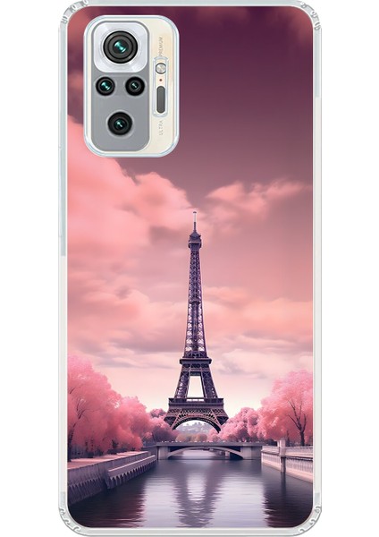 Xiaomi Redmi Note 10 Pro Uyumlu Şeffaf Kılıf Paris 3 Tasarımlı