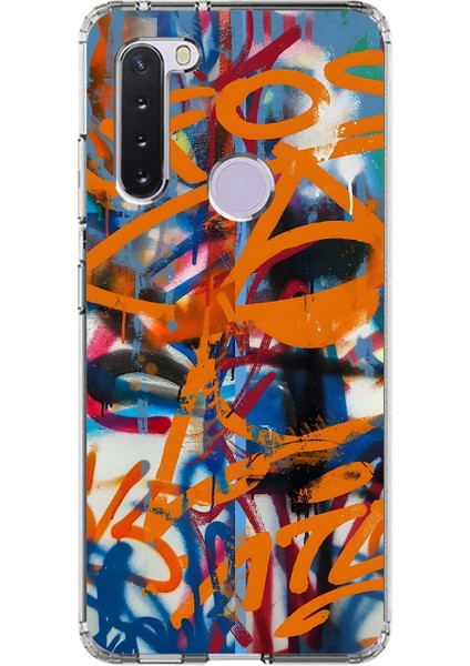 Samsung Galaxy A21 Uyumlu Şeffaf Kılıf Graffiti 2 Tasarımlı