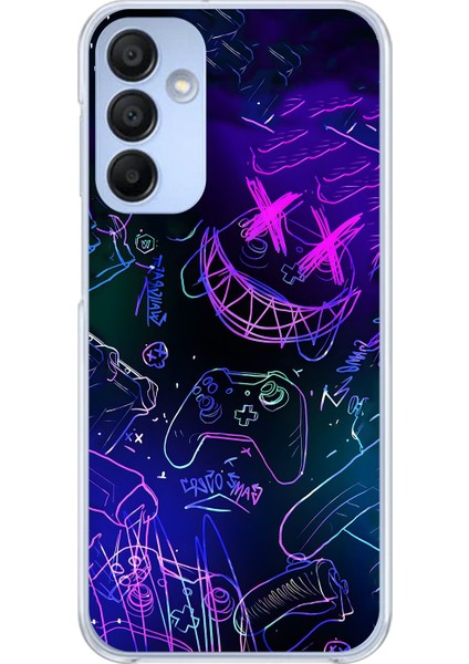 Samsung Galaxy A15 Uyumlu Şeffaf Kılıf Graffiti 4 Tasarımlı