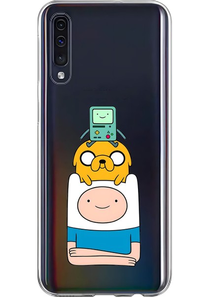 Samsung Galaxy A70 Uyumlu Şeffaf Kılıf Cartoon 1 Tasarımlı