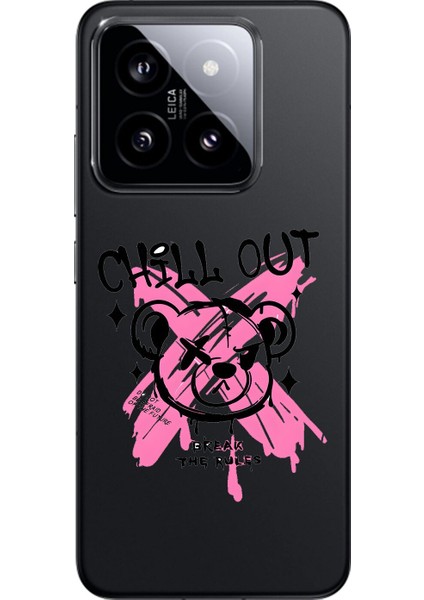 Xiaomi Mi 14 Uyumlu Şeffaf Kılıf Graffiti 6 Tasarımlı