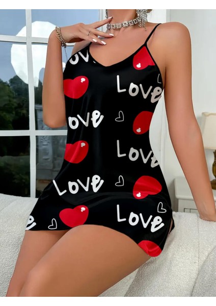 Love Desenli Saten Gecelik fiyatları