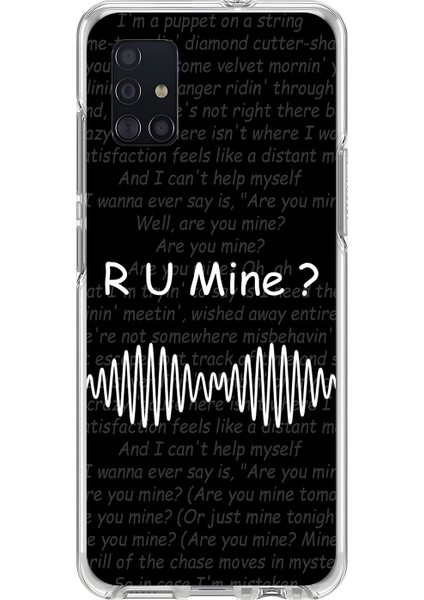 Samsung Galaxy A51 Uyumlu Şeffaf Kılıf R U Mine Tasarımlı