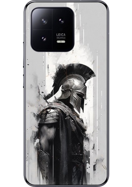 Xiaomi Mi 13 Pro Uyumlu Şeffaf Kılıf Spartan 2 Tasarımlı