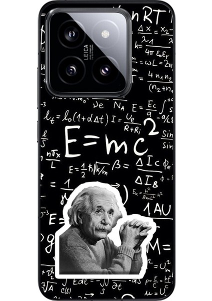 Xiaomi Mi 14 Uyumlu Şeffaf Kılıf Einstein Tasarımlı