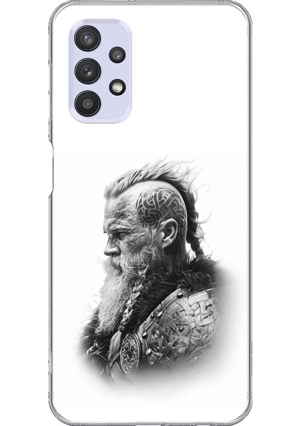 Samsung Galaxy A32 Uyumlu Şeffaf Kılıf Nordic 3 Tasarımlı