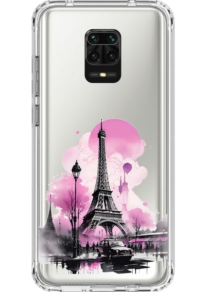 Xiaomi Redmi Note 9 Pro Uyumlu Şeffaf Kılıf Paris 1 Tasarımlı