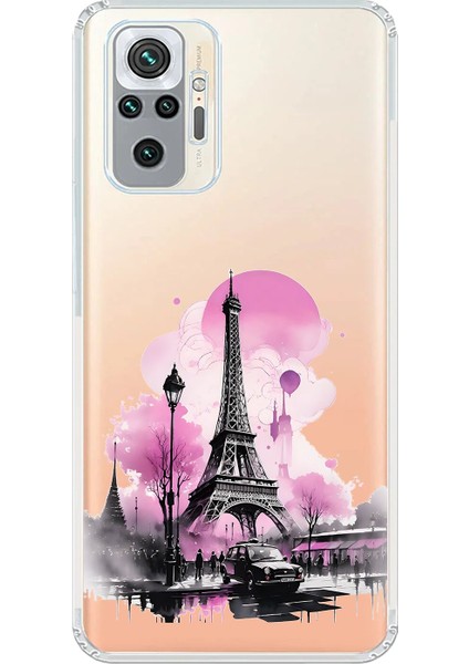 Xiaomi Redmi Note 10 Pro Uyumlu Şeffaf Kılıf Paris 1 Tasarımlı