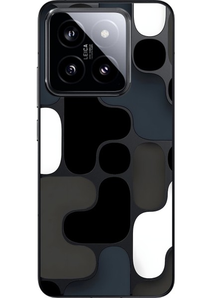 Xiaomi Mi 14 Uyumlu Şeffaf Kılıf Wallpaper 1 Tasarımlı