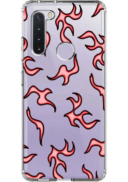 Samsung Galaxy A21 Uyumlu Şeffaf Kılıf Wallpaper 4 Tasarımlı