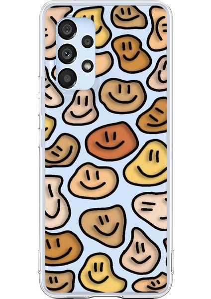 Samsung Galaxy A53 Uyumlu Şeffaf Kılıf Wallpaper 8 Tasarımlı