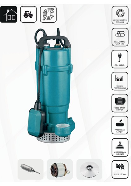 QDX1.5-32-0.75FH Dalgıç Pompa 1hp fiyatları