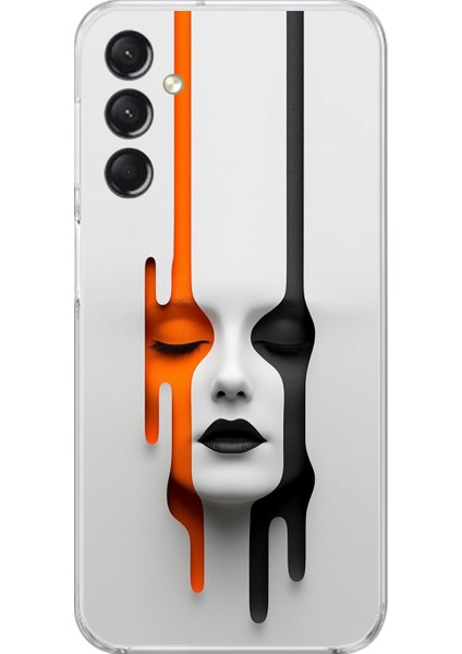 Samsung Galaxy A24 Uyumlu Şeffaf Kılıf Estetik Yüz 1 Tasarımlı