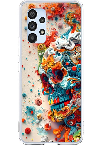 Samsung Galaxy A53 Uyumlu Şeffaf Kılıf Graffiti 5 Tasarımlı