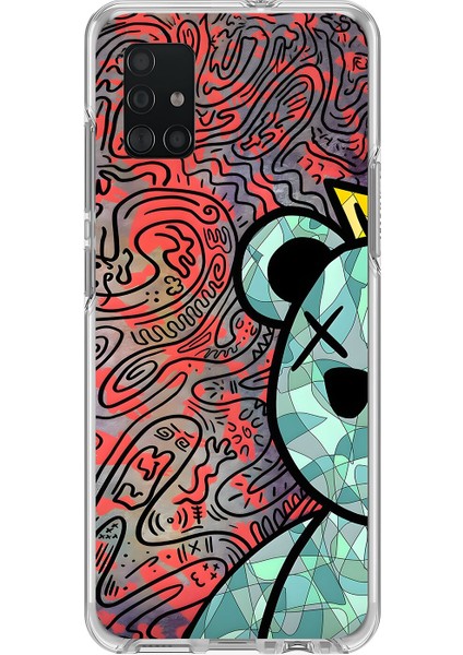 Samsung Galaxy A71 Uyumlu Şeffaf Kılıf Graffiti 12 Tasarımlı