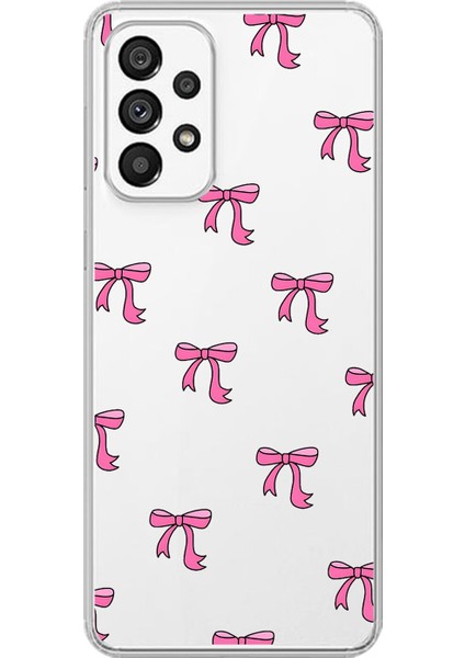 Samsung Galaxy A73 Uyumlu Şeffaf Kılıf Kurdele 3 Tasarımlı