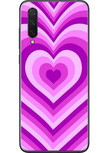 Xiaomi Mi 9 Lite Uyumlu Şeffaf Kılıf Kalp 2 Tasarımlı