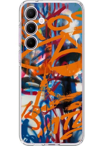 Samsung Galaxy A55 Uyumlu Şeffaf Kılıf Graffiti 2 Tasarımlı