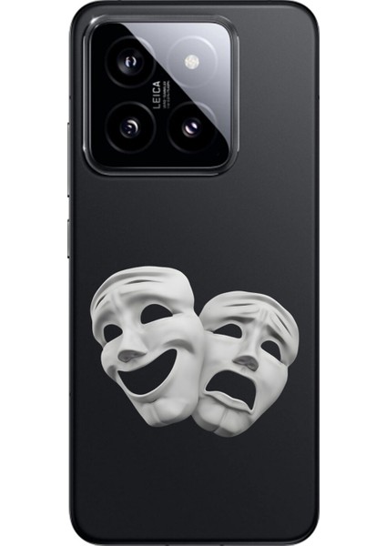 Xiaomi Mi 14 Uyumlu Şeffaf Kılıf Estetik Yüz 7 Tasarımlı