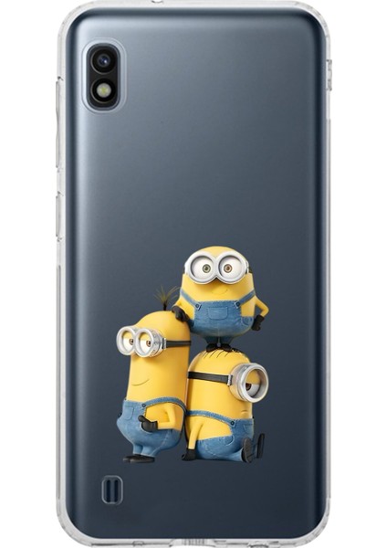 Samsung Galaxy A10 Uyumlu Şeffaf Kılıf Cartoon 10 Tasarımlı