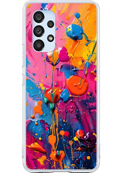 Samsung Galaxy A53 Uyumlu Şeffaf Kılıf Graffiti 3 Tasarımlı