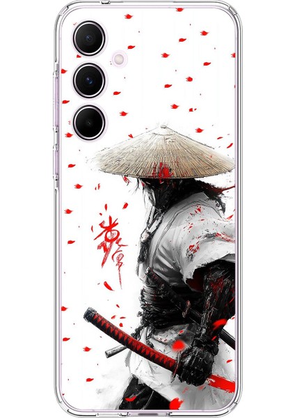 Samsung Galaxy A55 Uyumlu Şeffaf Kılıf Samurai 1 Tasarımlı