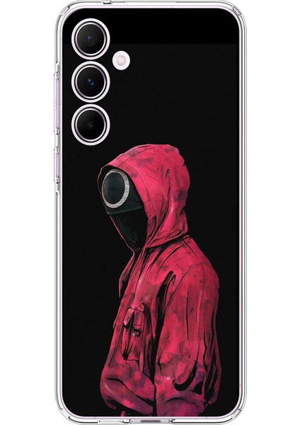 Samsung Galaxy A55 Uyumlu Şeffaf Kılıf Squid Game Tasarımlı