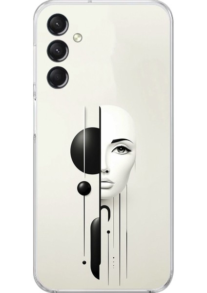 Samsung Galaxy A24 Uyumlu Şeffaf Kılıf Estetik Yüz 2 Tasarımlı