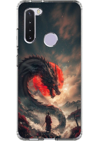 Samsung Galaxy A21 Uyumlu Şeffaf Kılıf Samurai 3 Tasarımlı