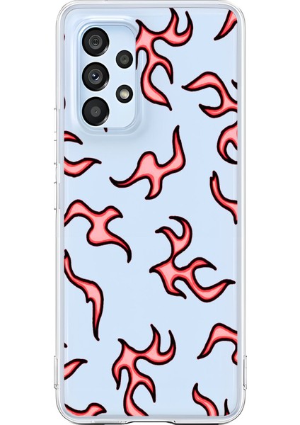 Samsung Galaxy A53 Uyumlu Şeffaf Kılıf Wallpaper 4 Tasarımlı