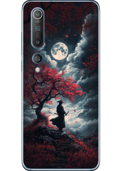 Xiaomi Mi 10 Uyumlu Şeffaf Kılıf Samurai 2 Tasarımlı