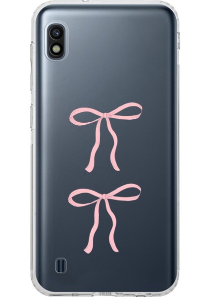 Samsung Galaxy A10 Uyumlu Şeffaf Kılıf Kurdele 1 Tasarımlı