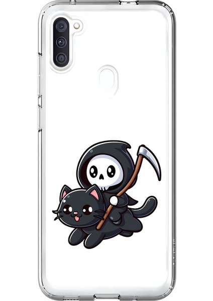 Samsung Galaxy A11 Uyumlu Şeffaf Kılıf New Minies 2 Tasarımlı