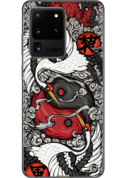 Samsung Galaxy S20 Ultra Uyumlu Şeffaf Kılıf Aesthetic 4 Tasarımlı