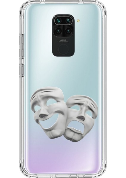 Xiaomi Redmi Note 9 Uyumlu Şeffaf Kılıf Estetik Yüz 7 Tasarımlı