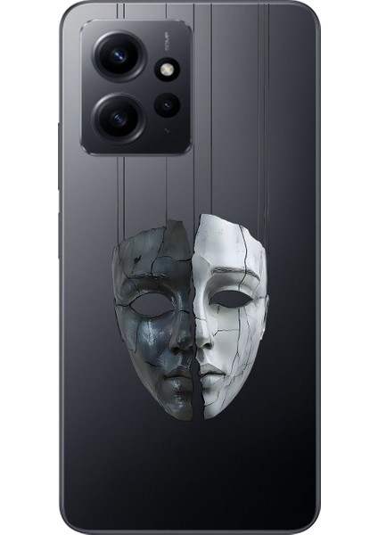 Xiaomi Redmi Note 12 Uyumlu Şeffaf Kılıf Estetik Yüz 8 Tasarımlı