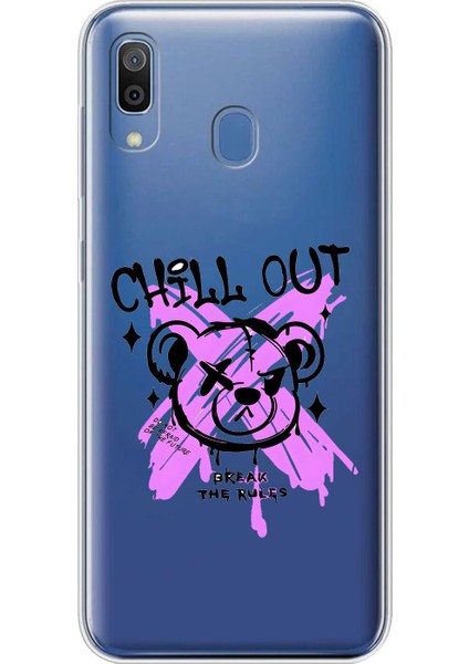 Samsung Galaxy A20 Uyumlu Şeffaf Kılıf Graffiti 7 Tasarımlı
