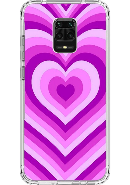 Xiaomi Redmi Note 9 Pro Uyumlu Şeffaf Kılıf Kalp 2 Tasarımlı