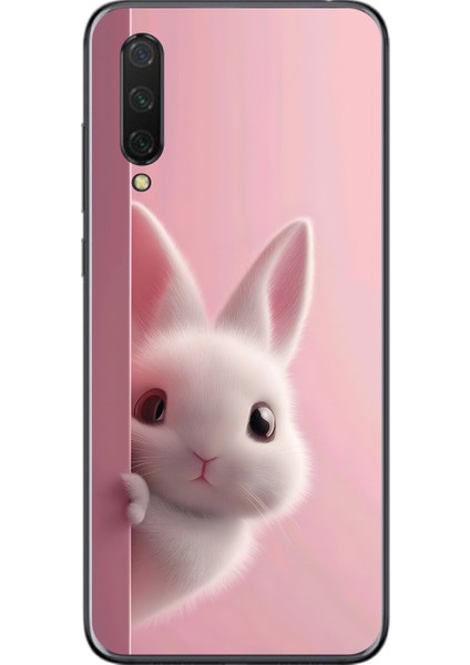 Xiaomi Mi 9 Lite Uyumlu Şeffaf Kılıf 5 Peluş Tavşan Tasarımlı
