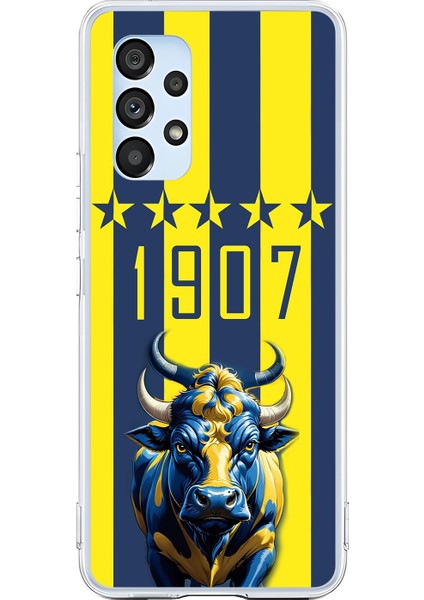 Samsung Galaxy A53 Uyumlu Şeffaf Kılıf 1907 Boğa Tasarımlı