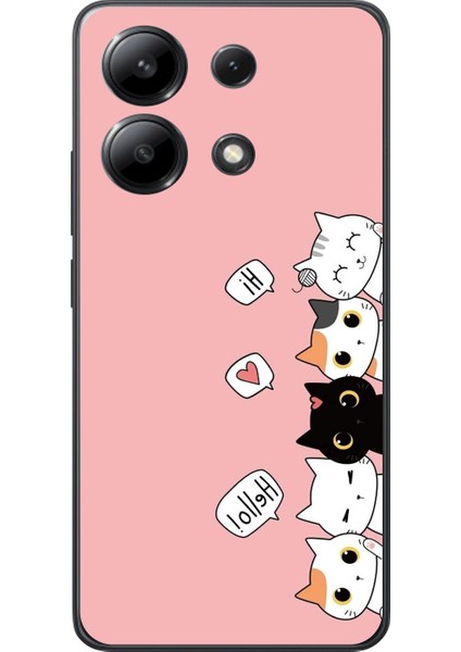 Xiaomi Redmi Note 13 Uyumlu Şeffaf Kılıf Kedişler 2 Tasarımlı