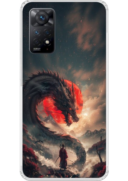 Xiaomi Redmi Note 11 Pro Uyumlu Şeffaf Kılıf Samurai 3 Tasarımlı